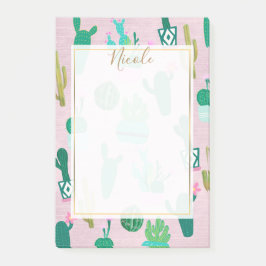 Rosa rustika sydvästliga kaktusväxter post-it block