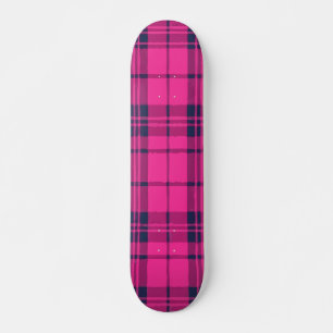 Rosa Rutig Modernt Mönsterdesign Mini Skateboard Bräda 18,5 Cm