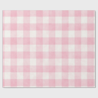Rosa rutig  presentpapper