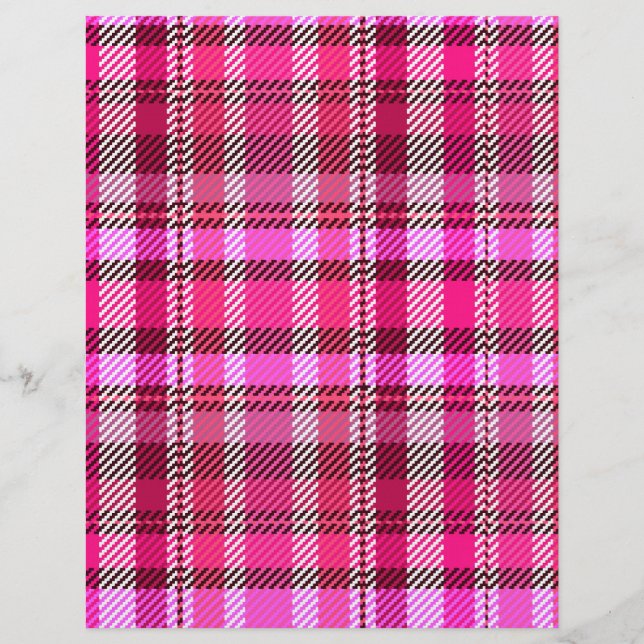 Rosa rutiga bulkskrapbokspapper reklamblad (Framsidan)