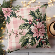 Rosa Rutiga Julstjärna Jul