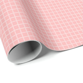 Rosa rutigt mönster för babykalas, födelsedag, presentpapper