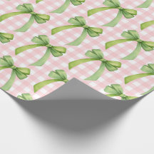 Rosa rutigt presentpapper