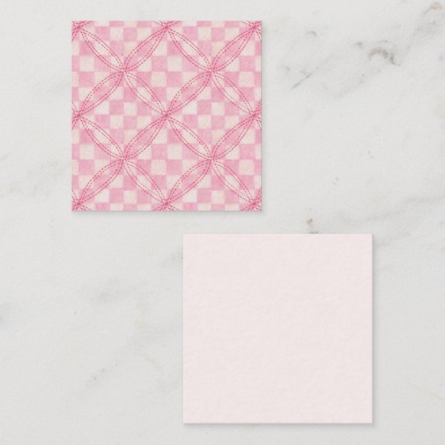 ROSA RUTIGT QUILT 2,5x2,5 Tomt Platt Kort (Fram/baksida)