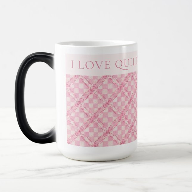 ROSA RUTIGT QUILT Hög Föränderlig Mugg / Rodnad (Vänster)