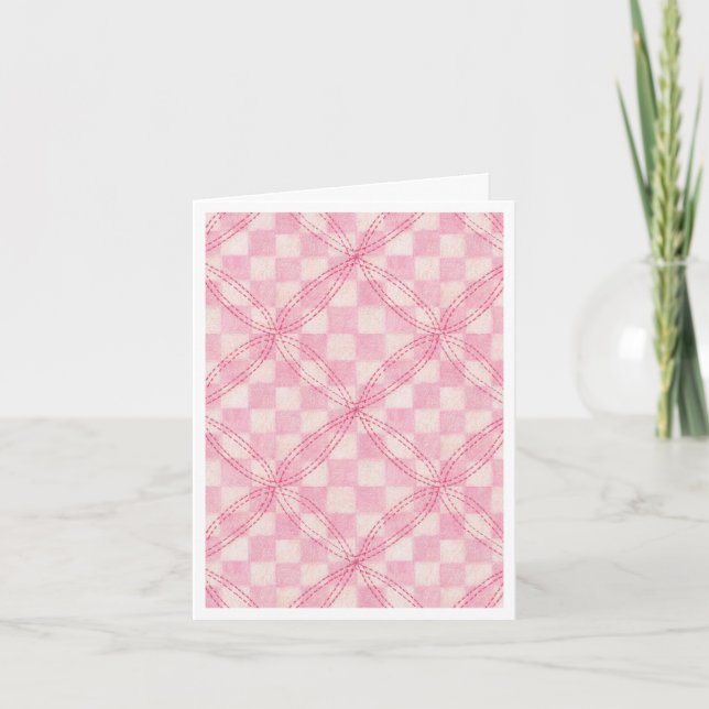 ROSA RUTIGT QUILT TACKKORT / Vit (Framsida)