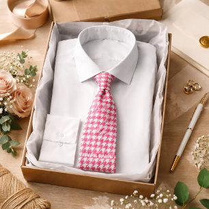 Rosa rutmönster Klassisk preppy stil Slips