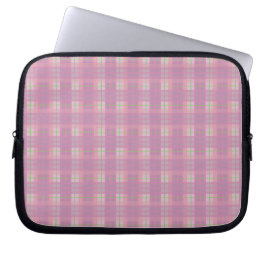 Rosa rutmönstrad datorskydd laptop fodral