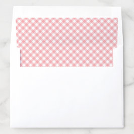 Rosa rutmönstrad gingham kuvertfoder