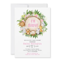 Rosa Safari Jungle Oh Baby Watercolor Baby Shower