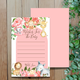 Rosa Safari Theme Önskemål för babyskor