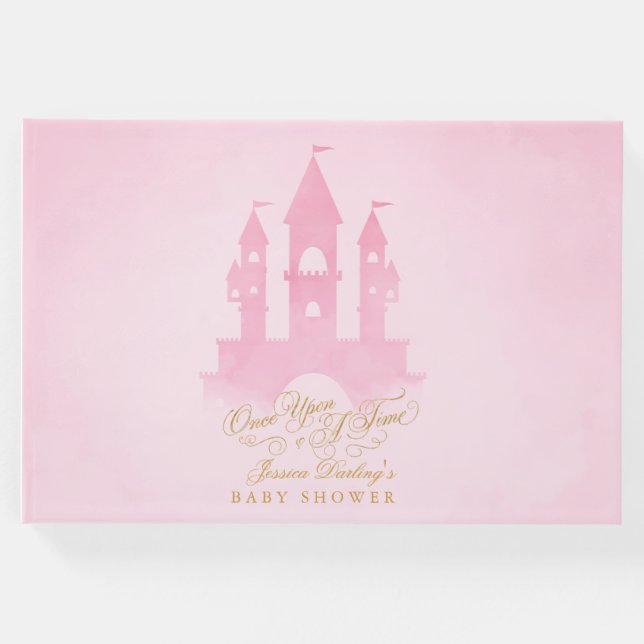 Rosa sagans slottsbabydusch Guest Bok (Framsida)