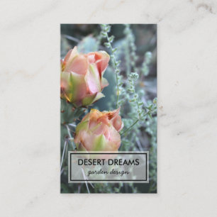 Rosa Sage Cactus Flower Desert Garden Photo Travel Visitkort