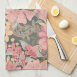 Rosa Sage Grönt Flowers Lämna Watercolor Mönster Kökshandduk<br><div class="desc">Denna elegant och kvinnligt mönster är perfekt för snyggten och trendiget. Den har handmålad rosa av korall, medelstor rosa, brun kastanj, guldfärgad gult och blommor och löv av grönt av skog ovanpå en bakgrund av en sage grönt. Det är land, söt, söt, unik, konst och modern. perfekten kompletterar din stil....</div>