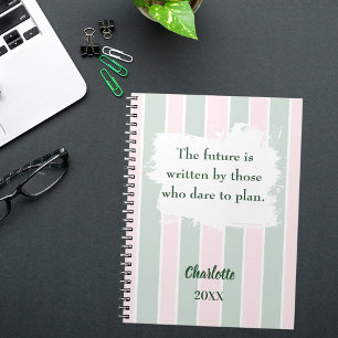 Rosa Sage grönt-inspirationcitattecken skriva Anteckningsbok