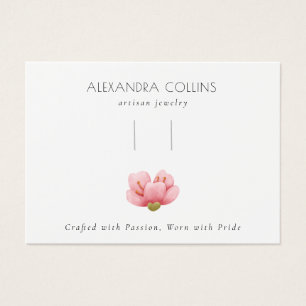 Rosa Sakura Blommar Hairclip Barrette Visning Visitkort