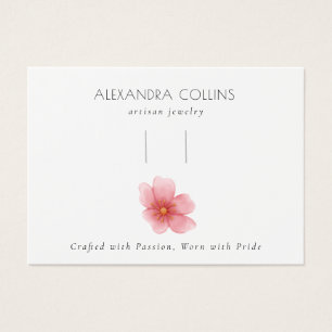 Rosa Sakura Blommar Hairclip Barrette Visning Visitkort