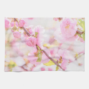 Rosa sakura-blommor - Japansk körsbärsblommar Kökshandduk