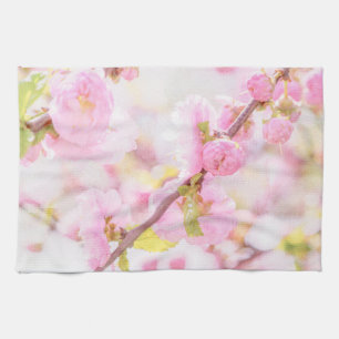 Rosa sakura-blommor - Japansk körsbärsblommar Kökshandduk