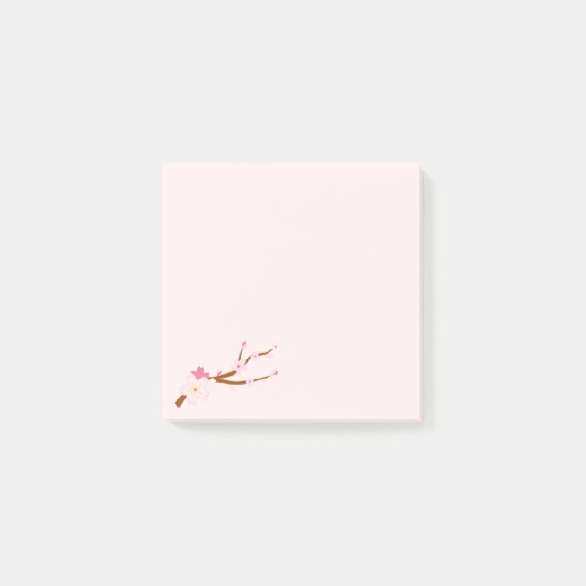  rosa Sakura CHerry Blommar Japanska Post-it Block (Framsida)