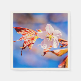 Rosa Sakura Flower Blå himmel Pappersservett