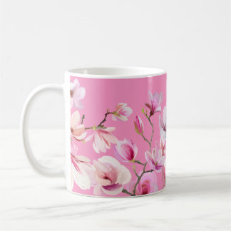 Rosa Sakura Flowers Design Kaffemugg