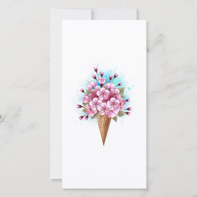 Rosa Sakura Ice Cream Waffle Cone (Framsida)