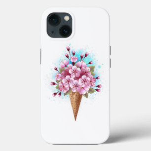 Rosa Sakura Ice Cream Waffle Cone