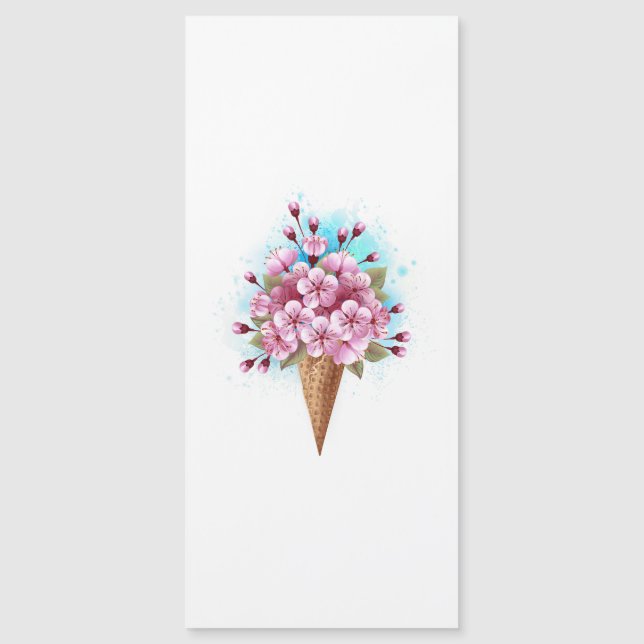 Rosa Sakura Ice Cream Waffle Cone (Framsida)