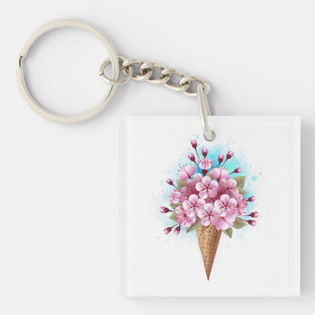 Rosa Sakura Ice Cream Waffle Cone (Framsidan)