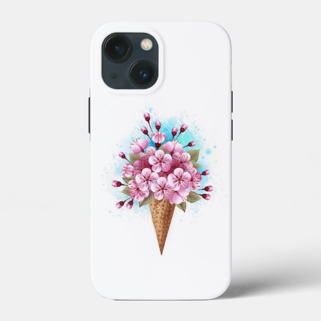 Rosa Sakura Ice Cream Waffle Cone (Baksida)
