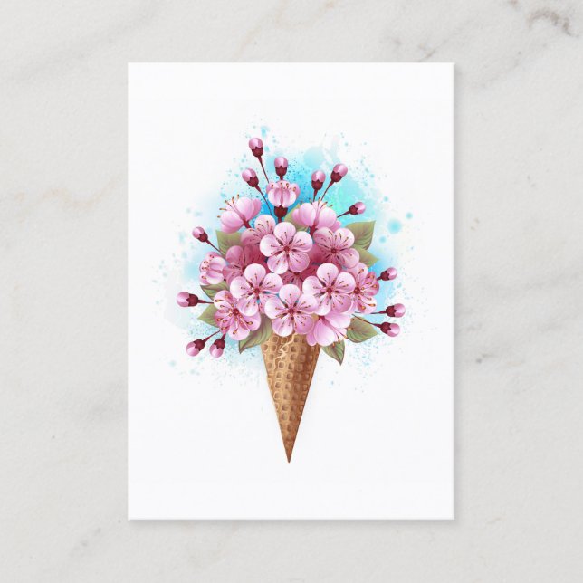 Rosa Sakura Ice Cream Waffle Cone (Framsida)