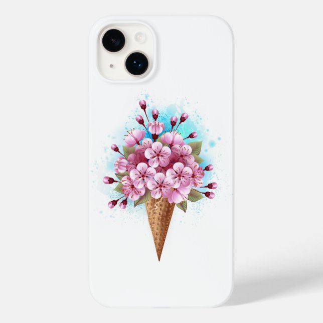 Rosa Sakura Ice Cream Waffle Cone (Baksida)