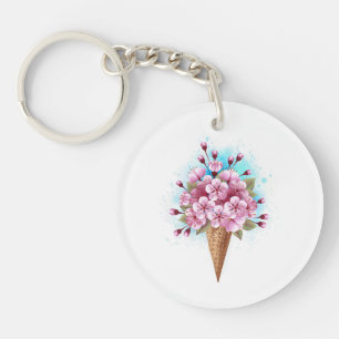 Rosa Sakura Ice Cream Waffle Cone
