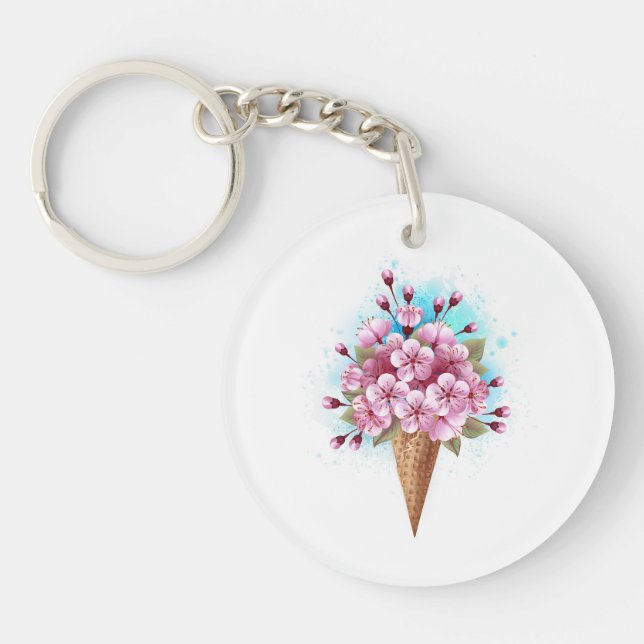 Rosa Sakura Ice Cream Waffle Cone (Framsidan)