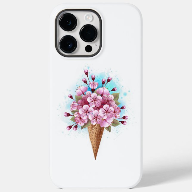 Rosa Sakura Ice Cream Waffle Cone (Baksida)