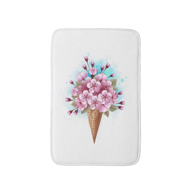 Rosa Sakura Ice Cream Waffle Cone Badrumsmatta (Framsidan (Vertikal))