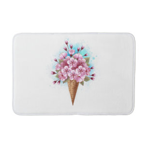 Rosa Sakura Ice Cream Waffle Cone Badrumsmatta