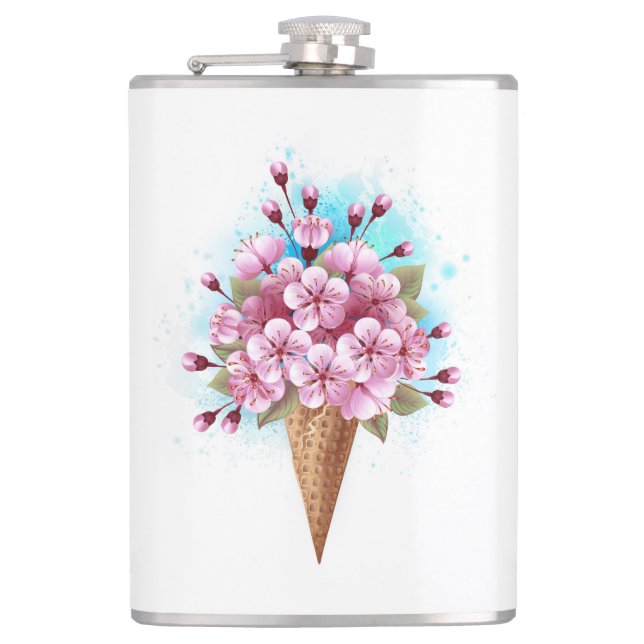 Rosa Sakura Ice Cream Waffle Cone Fickplunta (Framsidan)