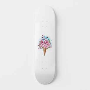Rosa Sakura Ice Cream Waffle Cone Mini Skateboard Bräda 18,5 Cm
