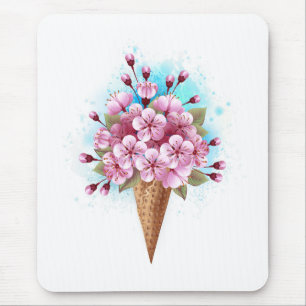 Rosa Sakura Ice Cream Waffle Cone Musmatta