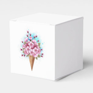 Rosa Sakura Ice Cream Waffle Cone Presentaskar