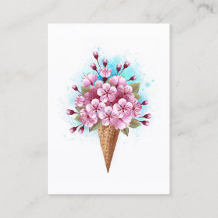 Rosa Sakura Ice Cream Waffle Cone Rabattkort