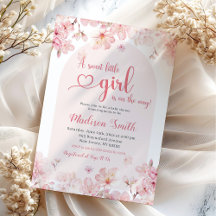 Rosa Sakura Körsbärsblomning Vår Bebis Shower