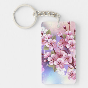 Rosa Sakura på målningsbakgrund