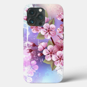 Rosa Sakura på målningsbakgrund