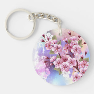 Rosa Sakura på målningsbakgrund