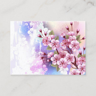 Rosa Sakura på målningsbakgrund