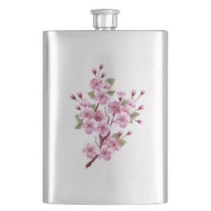 Rosa Sakura på målningsbakgrund Fickplunta