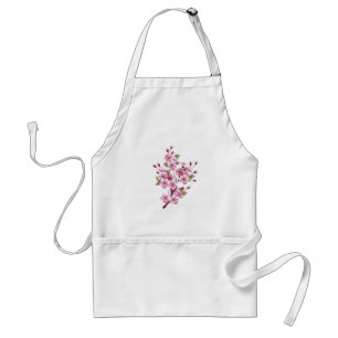 Rosa Sakura på målningsbakgrund Förkläde